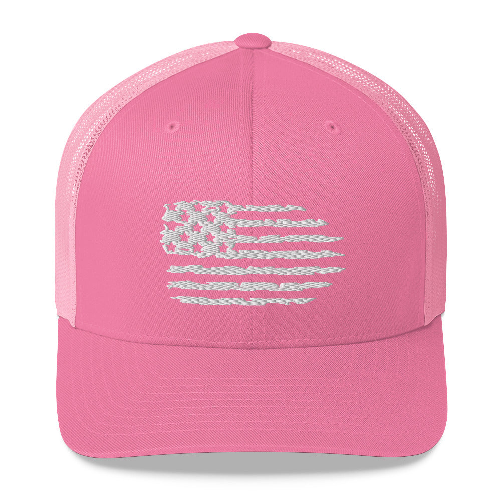 Distressed Freedom Trucker – Anchor (White Mesh Cap Out Edition) 